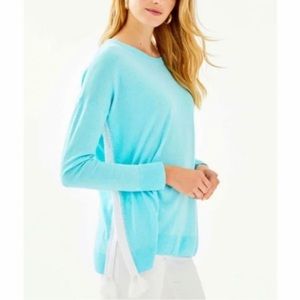 NWT Lilly Pulitzer Damara Sweater Heathered Bayside Blue